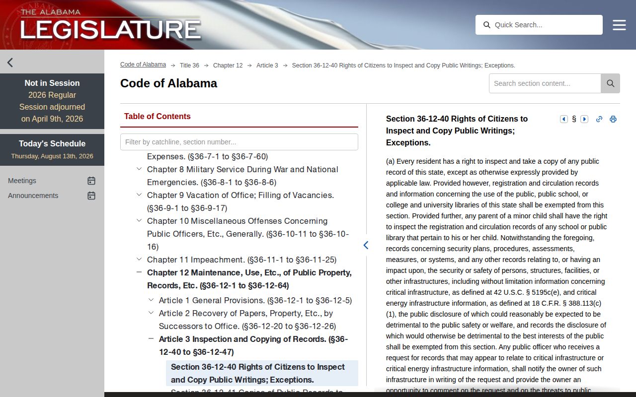 Bullock County mugshot public-record law source