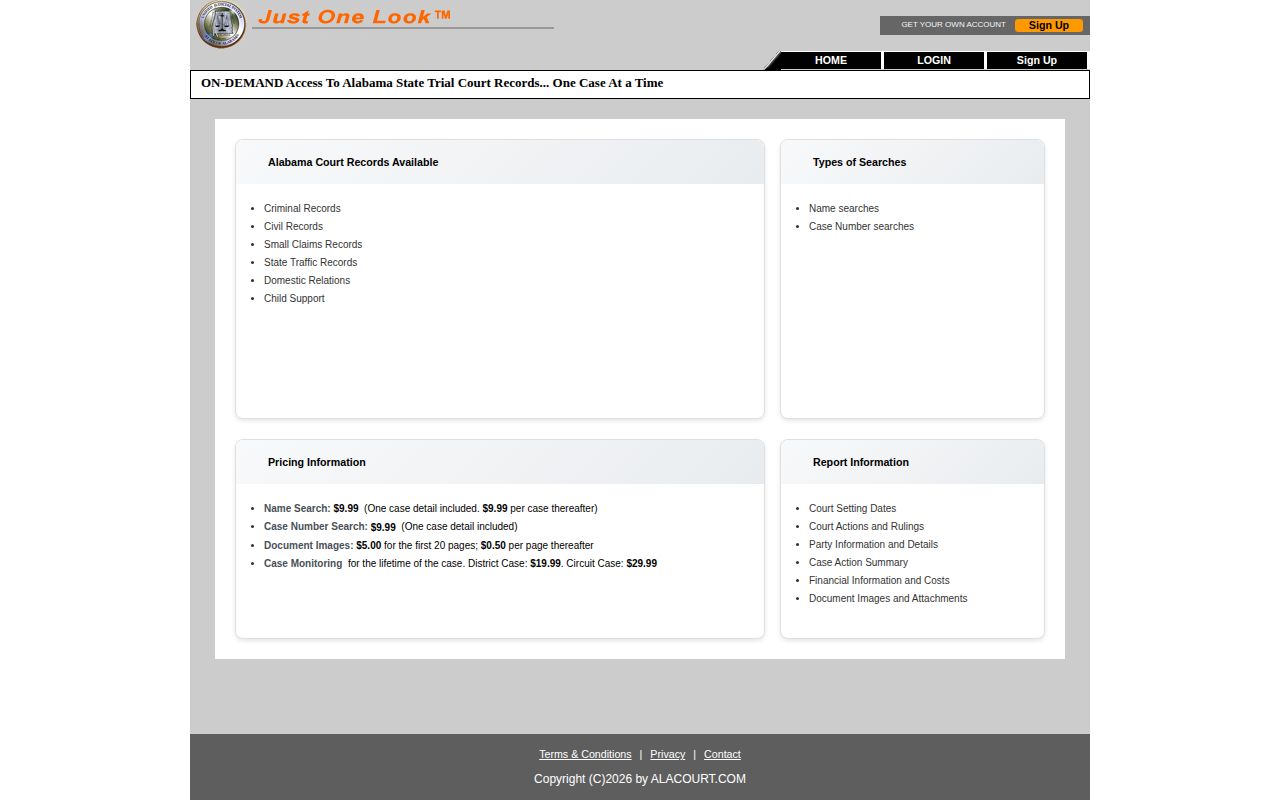 Bullock County arrest court record search interface